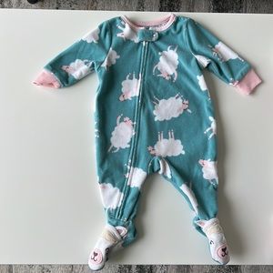 3/$15 Carter’s fleece footie